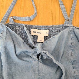 Old Navy Tie Front Demin Dress - Size L